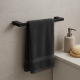 300mm Black Towel Holder Stainless Steel 304 Wall Mounted